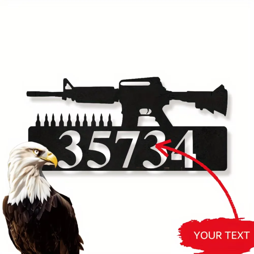 Высококачественный индивидуальный AR - 15, металлический знак. Персонализированное искусство пистолета для пещер военного человека. Отличный подарок для 2-х поставок поправок.