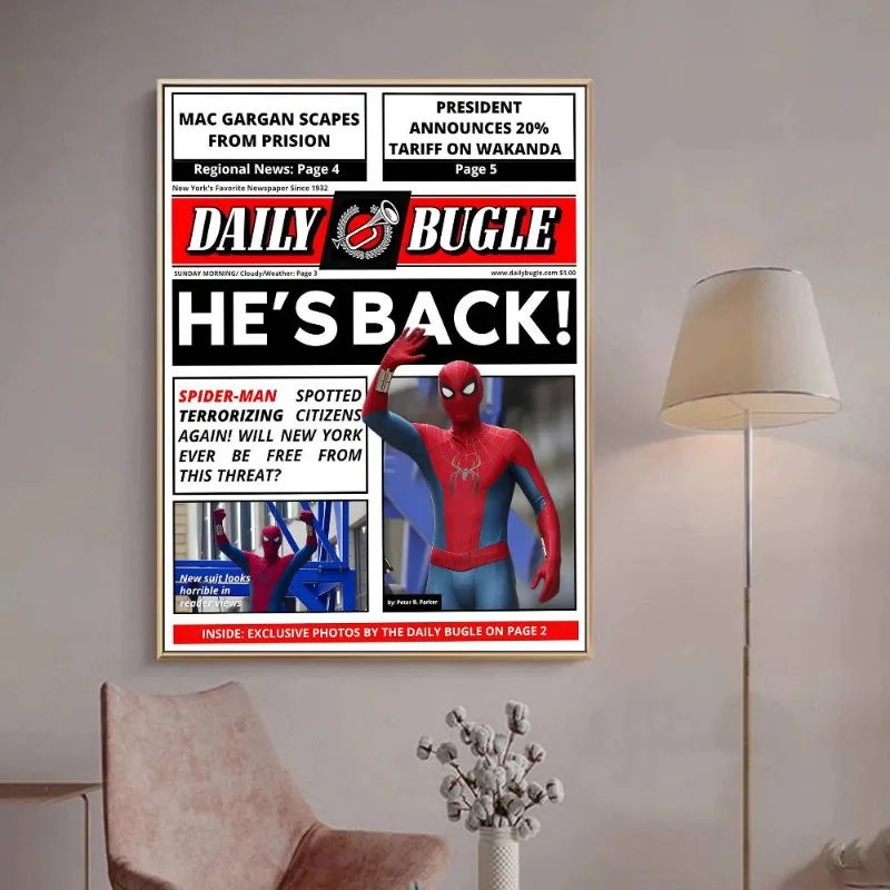 Marvel Movie Superhero Wall Art Posters Spider Man Simple Home Decor Canvas Painting Mural Prints Pictures