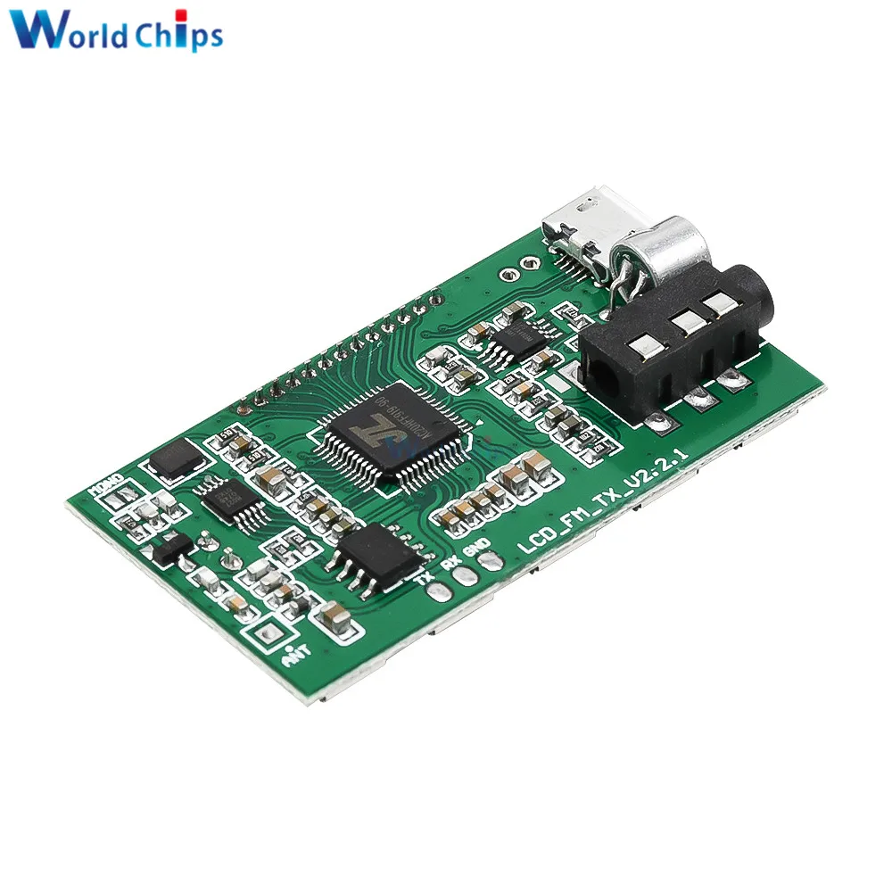 DC 3-5V FM Module FM Transmitter Module Wireless Microphone Circuit Board 87.0MHz-108.0MHz Computer Audio Transmitting