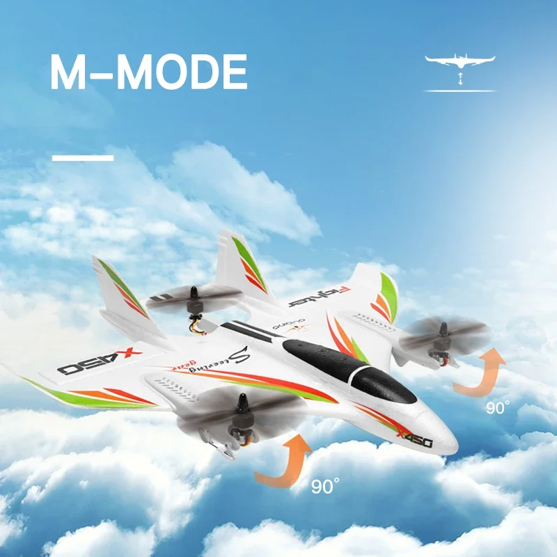 WLtoys XK X450 RC Airplane 6CH Brushless Plane 2.4G Radio Control Glider Fixed Wing Remote Control Aircraft 3D/6G RC Helicopters