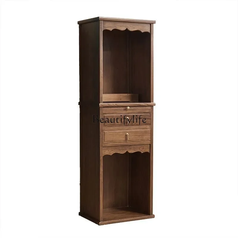 

ls 35Elm double-layer shrine shrine new Chinese vertical cabinet household simple shrine God of Wealth offering cabinet