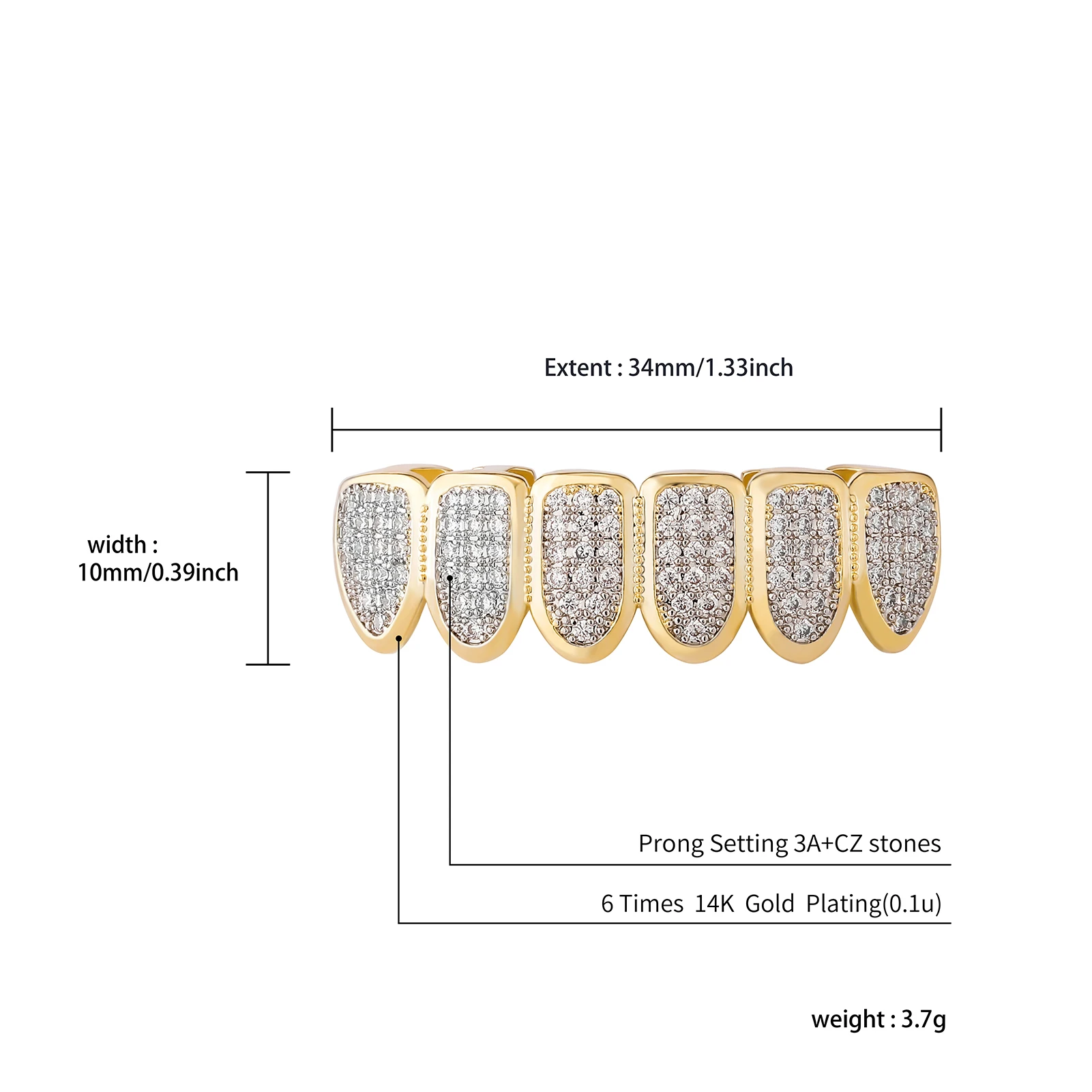 جديد صالح الفضة مطلي تشيكوسلوفاكيا مايكرو تمهيد أعلى وأسفل مجموعة الشواية الروديوم الأسنان الشوايات مصاص دماء الأسنان Grillz