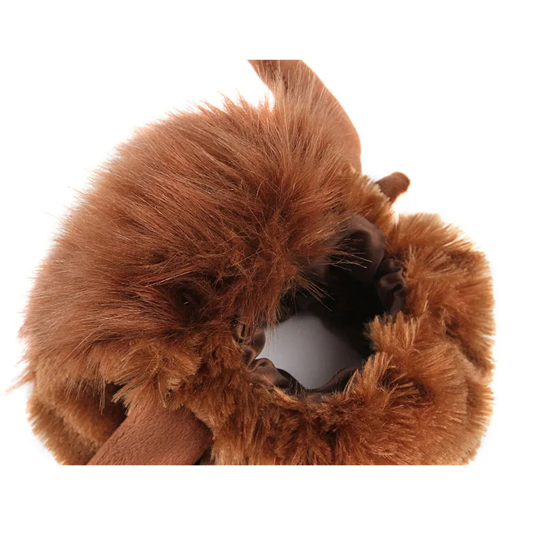 Niedliche Haustier-Cosplay-Kleidung, Verwandlungs-Kostüm mit Kuhhörnern, Winter-Warmer-Perücke, Katzen- und Großhund-Party-Dekoration mit Ohren, Haustierbekleidung – Detail 1