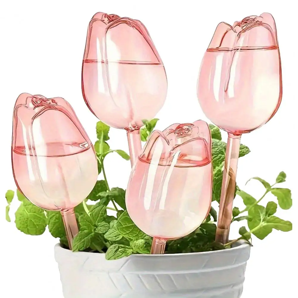 8Pcs Travel Plant Watering Bulbs Tulip Self Watering Globes Planter Insert Automatic Watering Devices Can for Houseplants