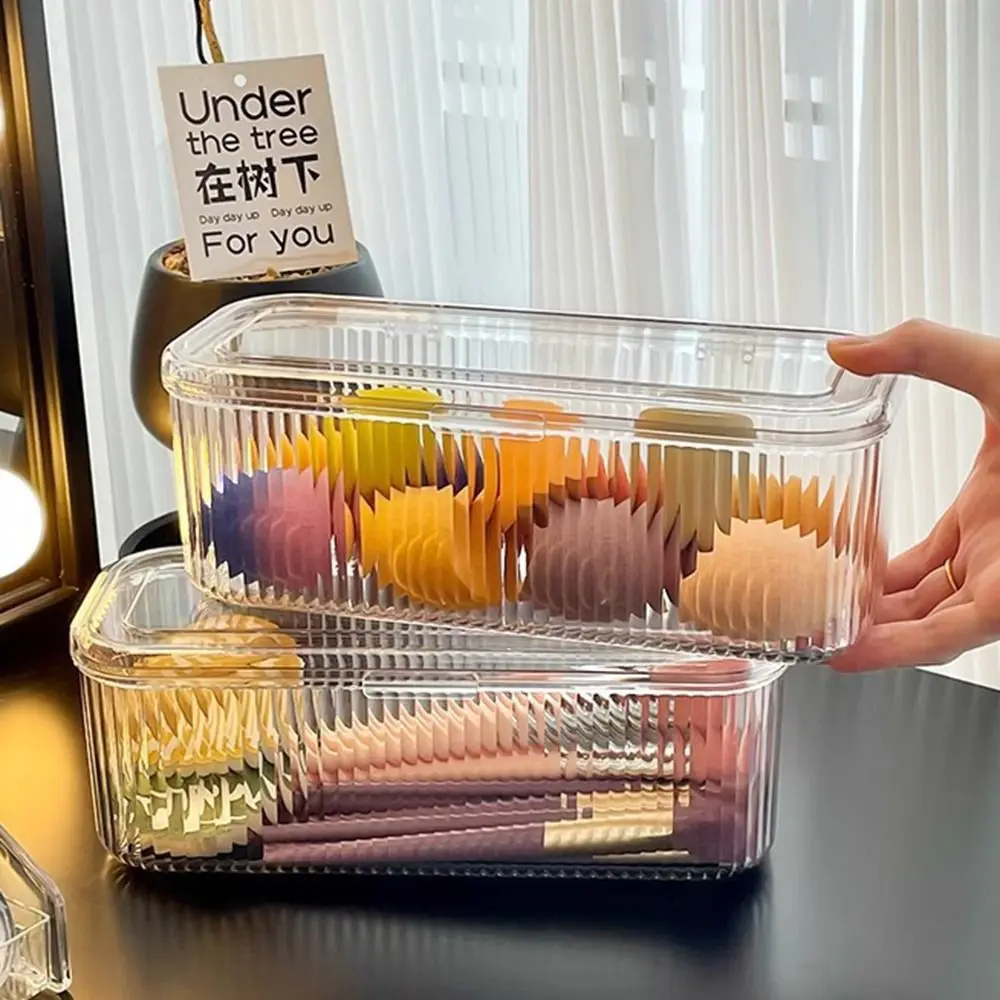 

Transparent Cosmetic Storage Box with lid Large Capacity Jewelry Organizer Dustproof Makeup Brush Lipstick Holder