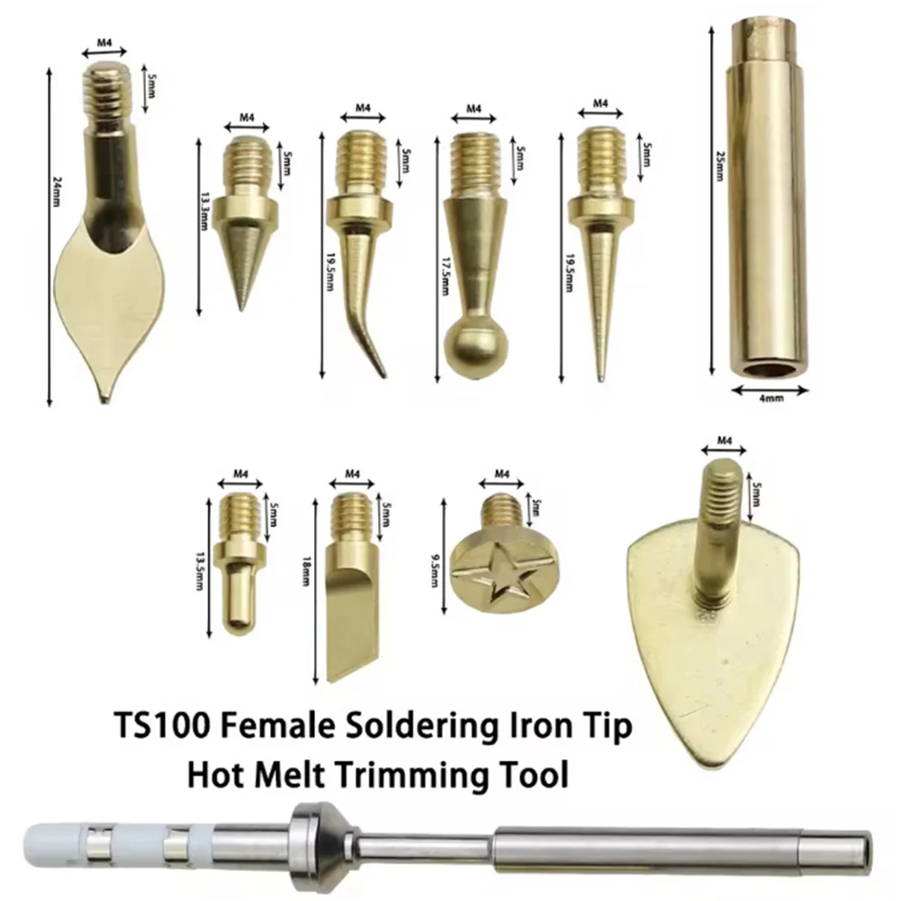 Hot-swap Nut Trimming Tools, Suitable For TS100 Soldering Tips Soldering Iron Tip Trimming Tools, Internal Brass Thread Tools