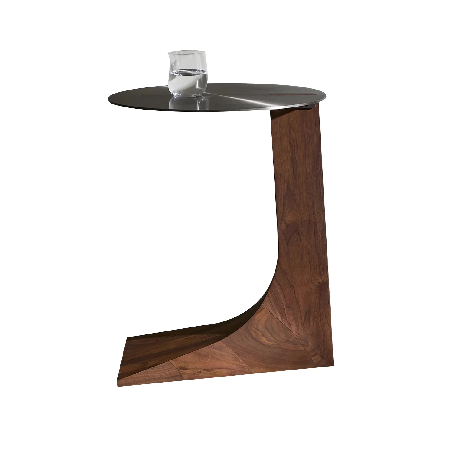 

Light Luxury, Nordic, Corner, North American, Black Walnut, Solid Wood, Stainless Steel, Round Table