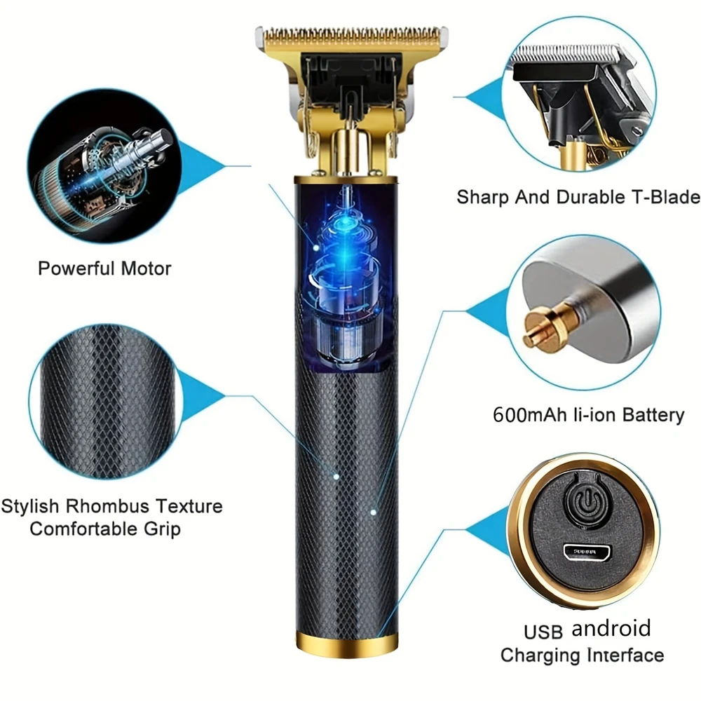 Electric Hair Cutting Machine Vintage T9 Clipper Hair Rechargeable Man Shaver Trimmer For Men's Barber Professional Hair Trimmer