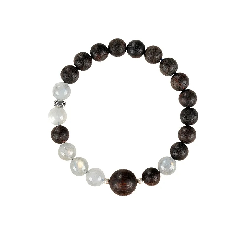 Jiangzhenxiang Lucky Bead Bracelet Half Mountain Half Water Chinese Style Women's Sandalwood Bracelet Party Gifts