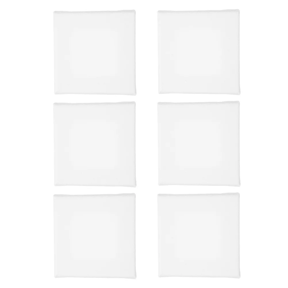 

6Pcs Mini Canvas and Easel Set Small White Canvases Cotton Fabric for DIY Oil Acrylic Watercolor Painting Supplies