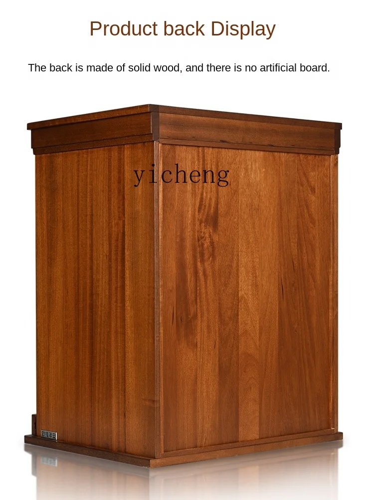 TQH Solid Wood Buddha Niche Wall-Mounted Simple Home Wall Cupboard with Door God of Wealth