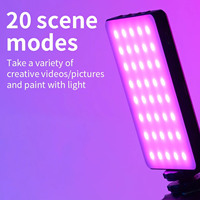 M16 Rgb Light Panel for Phone Camera Vlog Full Colors Clip-On Phone Video Light Led Photography Fill Light W/ Cold Shoe