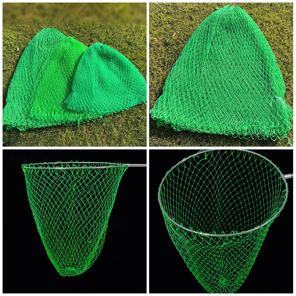 

Fishing Landing Net Durable Nylon Multi-Strand Braiding Portable Easy Carry Store Fish Friendly No Scales Harm Lakes Rivers