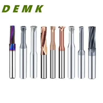 M1-M16 hrc65 tridentado rosca fresa bit único dente três dentes processamento de alumínio moinhos de rosca de liga de aço de tungstênio
