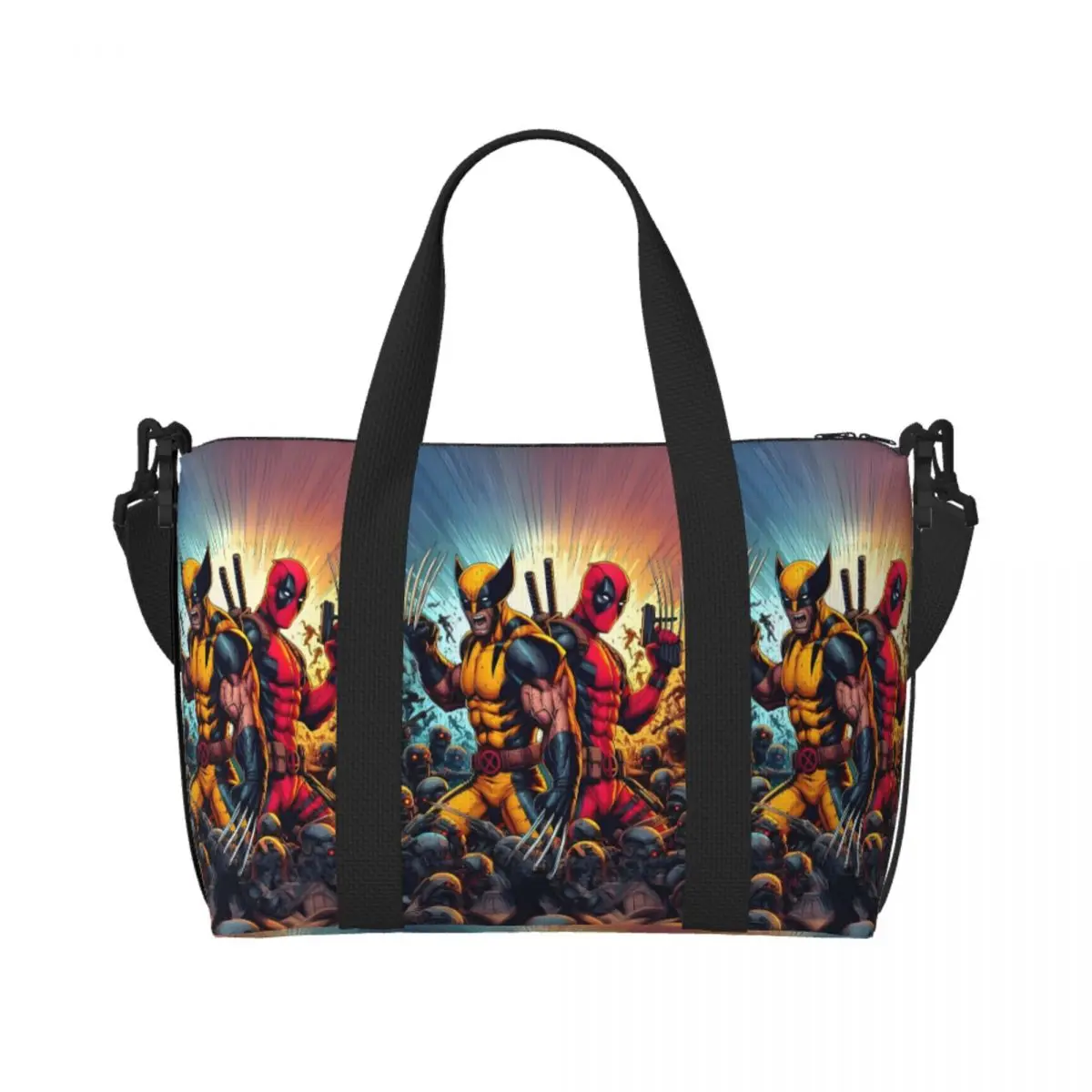 

Custom Wolverine Cool Superhero Groceries Shopping Tote Bag Women Large Capacity Vintage Anime Cartoon Gym Beach Travel Bags