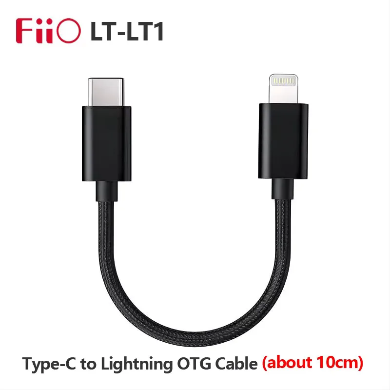 Fiio LT-LT1 LT-LT3 Type-C to Lightning OTG Cable for Connect BTR5 BTR3K Q3 Q5S-TC K9 10cm 20cm