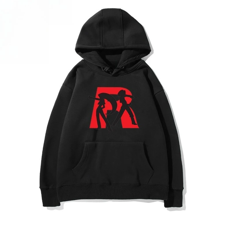 Pokémon Joint Rockets Musashi Kojiro Printed Men's and Women's Autumn and Winter Hoodies Loose Large Size Thermal Top