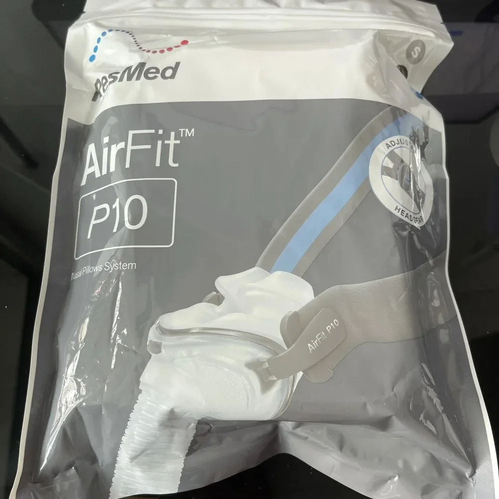 

Resmed Airfit P10 Nasal Pillow Mask CPAP Mask Anti Snoring and Sleep Apnea SML Cushions All Included