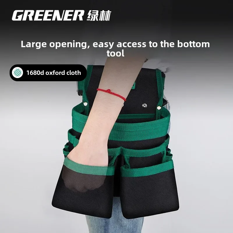 Multipurpose Tool Bag with Adjustable Strap and Pockets for Handymen and Mechanics