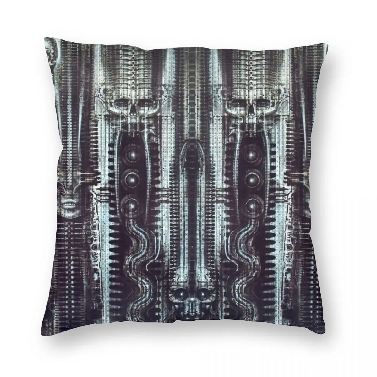 H.R. Giger Pattern Pillowcase Polyester Linen Velvet Creative Zip Decor Sofa Seater Cushion Cover