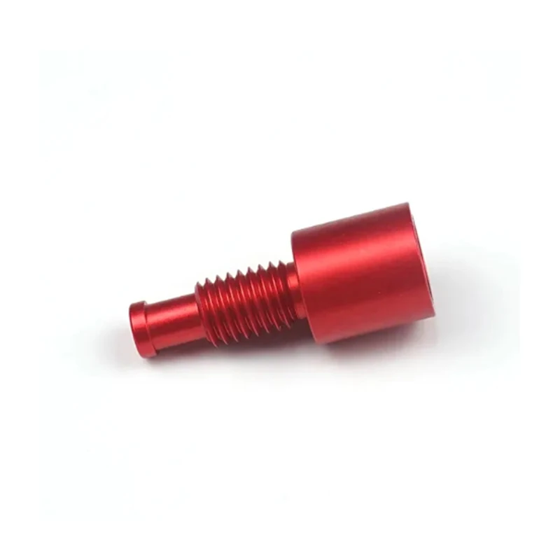 Custom CNC machining service Aluminum Alloy Thread Fastener Screw Anodized Red