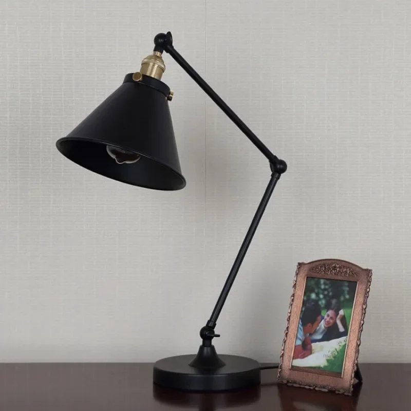 

Folding desk lamp bedroom bedside lamp creative long robotic arm work reading desk lamp