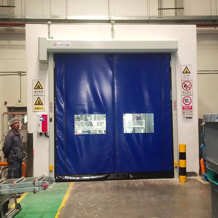 High Quality High Speed Door with 0.8mm PVC Curtain Insulated High Speed Zipper Door Antistatic Fast Rolling Door