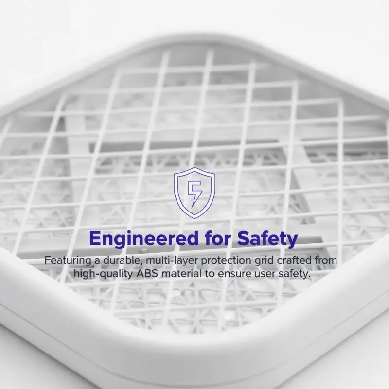 Rechargeable Electric Mosquito Swatter Trap UV Insect Zapper USB Powered Racket Pest Control for Bedroom and Home image 6