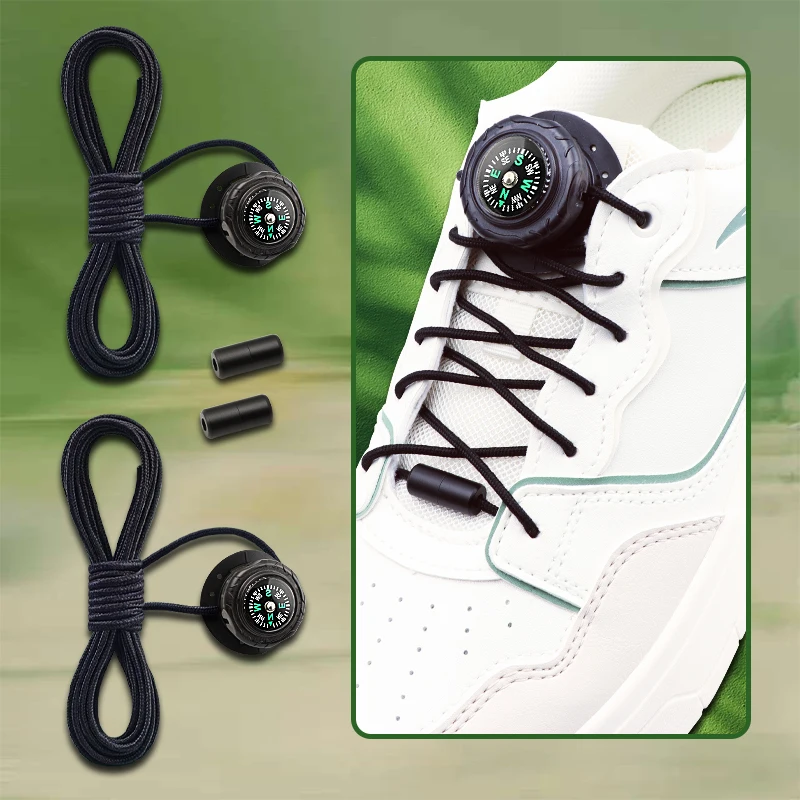 Simple Swivel Buckle Shoe Laces Motifs Automatic Shoelaces Thick Rope Sneakers Shoelace Without Ties Install Shoes Accessories