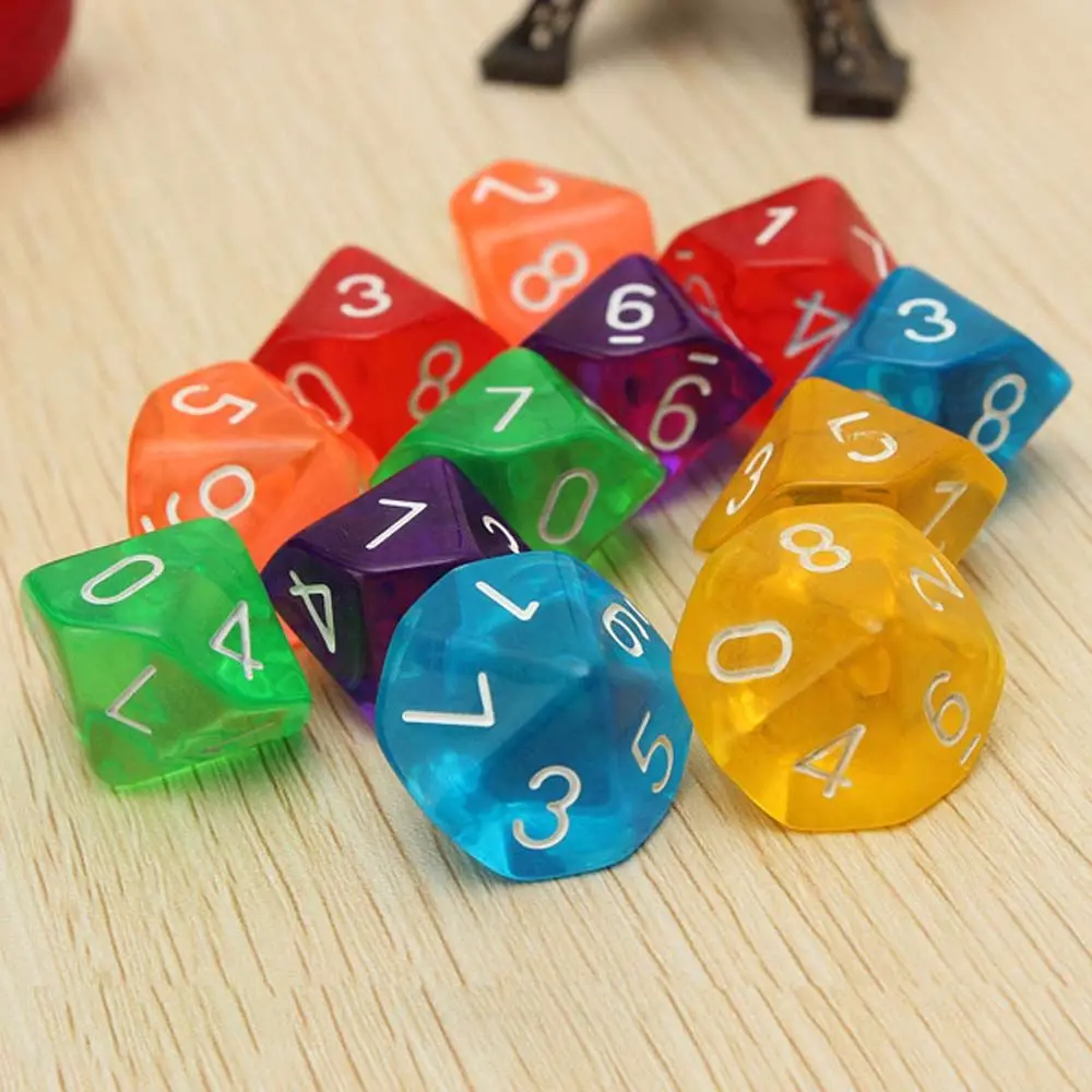 

10pcs KTV 10Pcs 10 Sided Number Entertainment Playing Games Game Toys D10 Dices Dice Game Dice