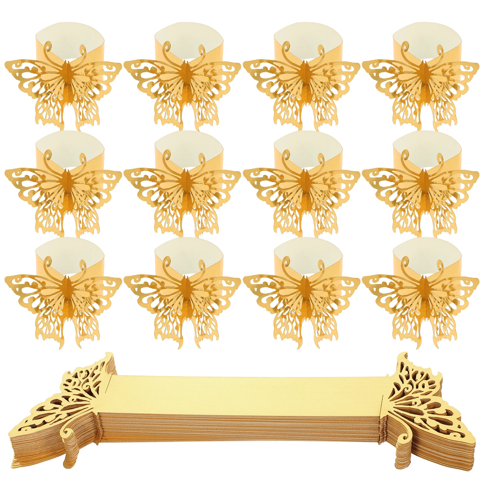 

50pcs Napkin Rings Reusable Napkin Holder Serviette Ring Party Decor Dining Table Accessories