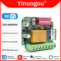 Universal Tuya WiFi Switch Garage Door Remote Control Receiver 300-868MHz 433MHz 868MHz Smart Module Relay Controller Opener
