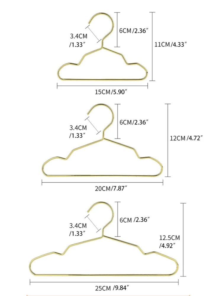 5pcs Mini Gold Tone Pet Hangers, Metal Clothes Hanger For Children, Teddy Dogs, Cats, Dolls, And Pet Stores