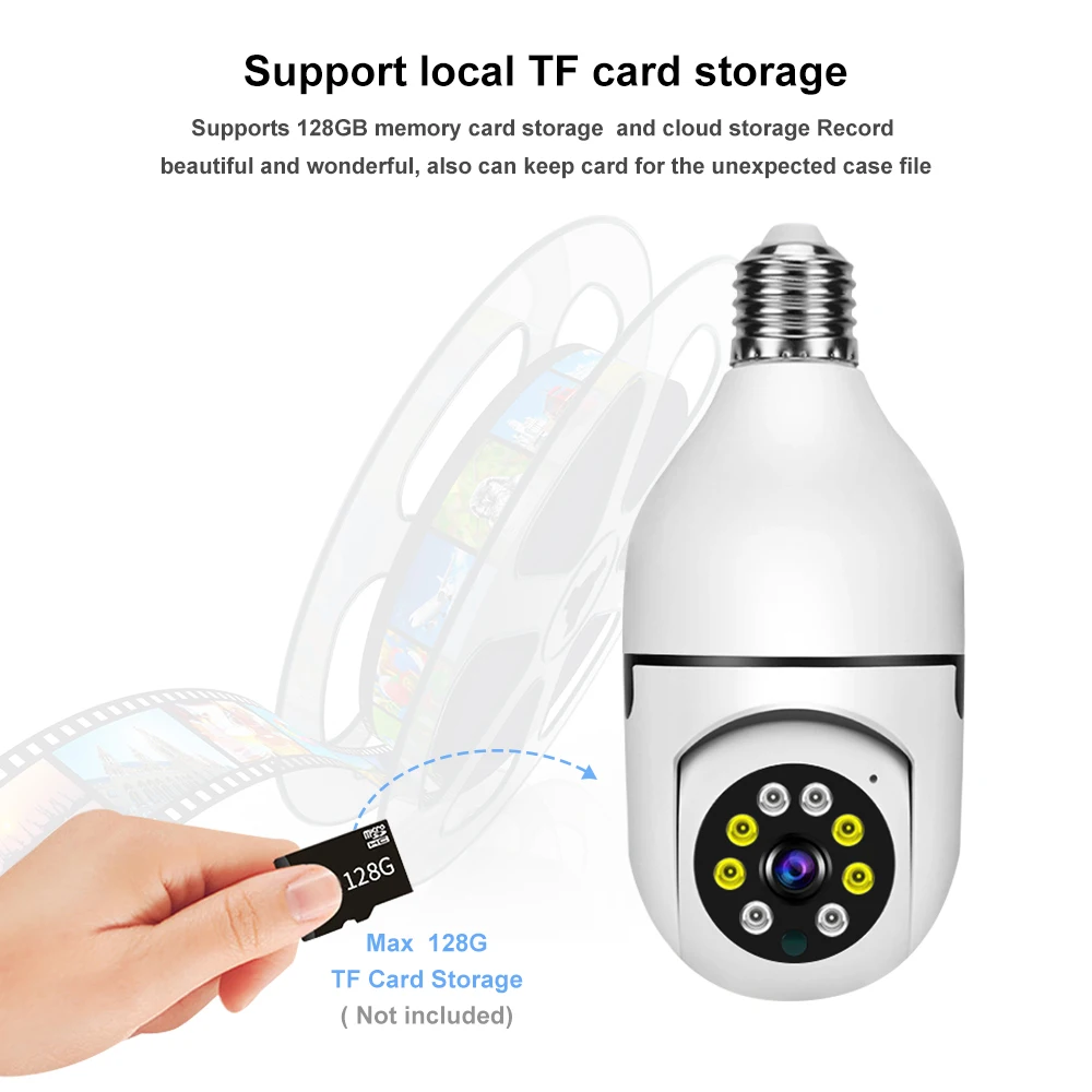 Imagem -05 - Yoosee-mini Câmera de Segurança Doméstica Inteligente sem Fio Lâmpada E27 Wifi 1080p Rotação 360 Áudio Bidirecional