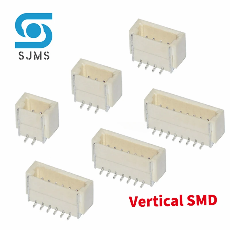 20pcs SH1.0 SMD SMT 1.0MM Pitch Male pin header Vertical/Right Angle connector 2P/3P/4P/5P/6P/7P/8P/10P For PCB Board SH Socket