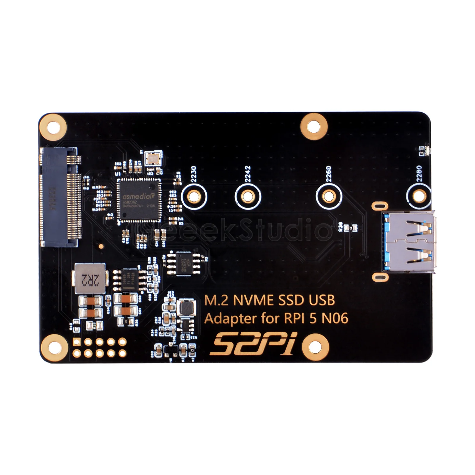 

USB-адаптер N06 M.2 NVME SSD для Raspberry Pi 5 2230/2242/2260/2280