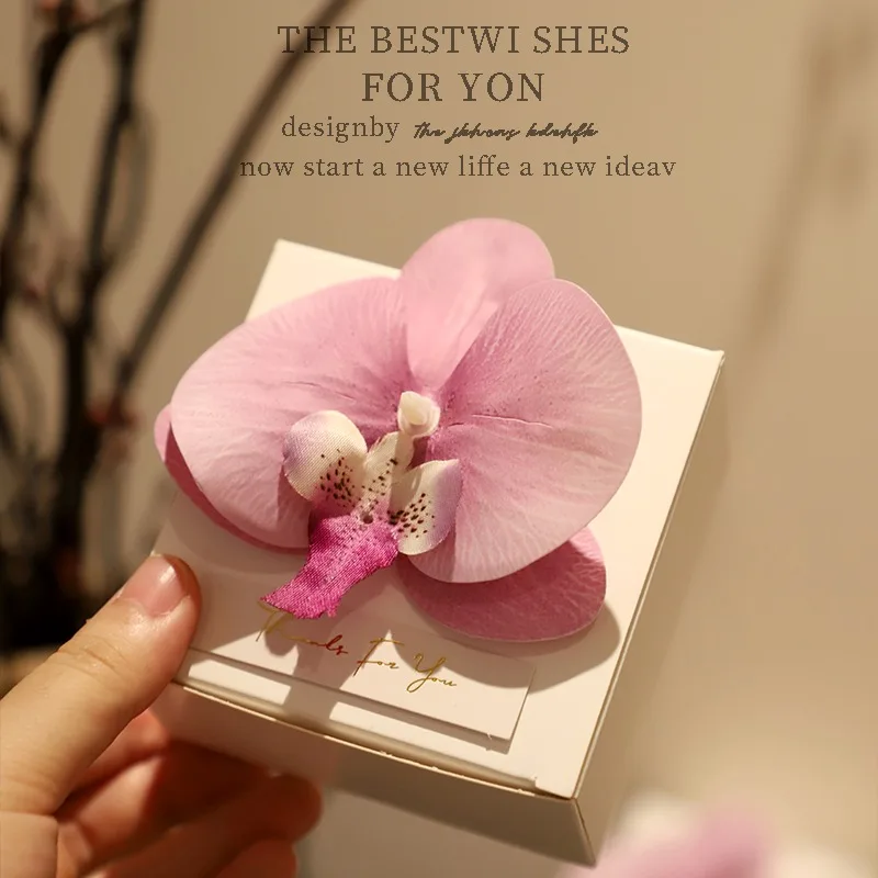 10/20/30 قطعة فراشة الأوركيد مربع كاندي صندوق حلوى الزفاف التعبئة والتغليف استحمام الطفل لوازم الحفلات #2