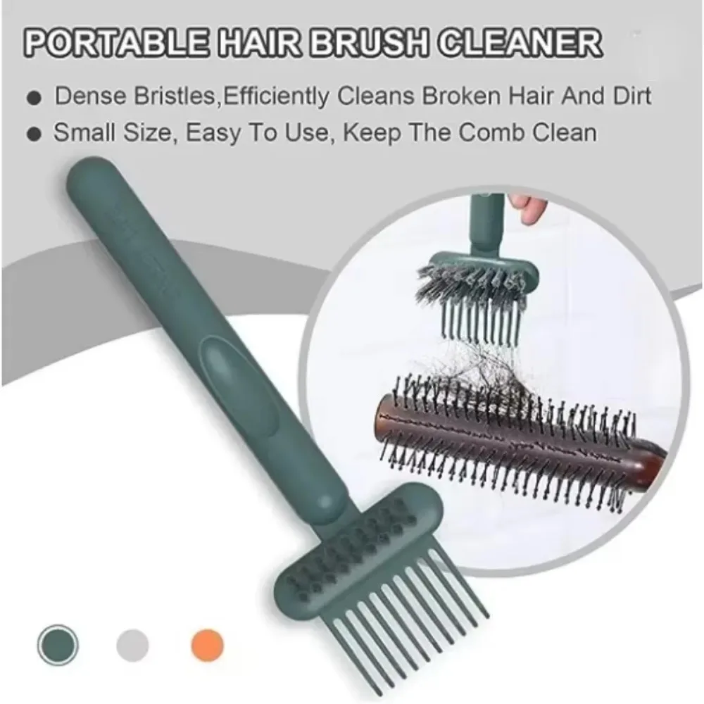 2In1 Comb Cleaning Brush Hairbrush Cleaner Rake Comb Embedded Tool Mini Hair Dirt Remover For Removing Hair Dust Home Salon Use