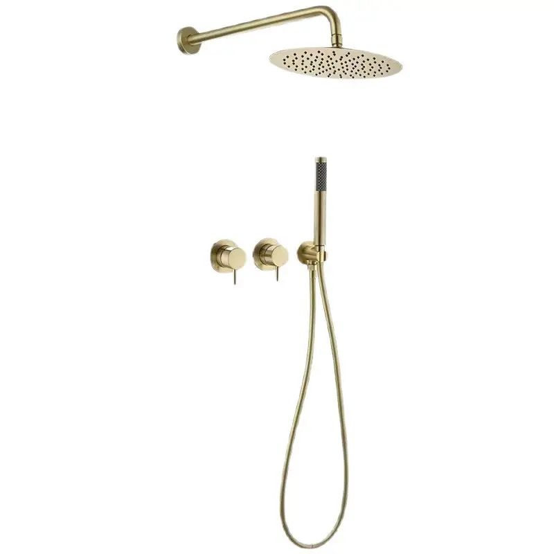 

All-copper concealed shower, embedded wall black shower set, home concealed hotel