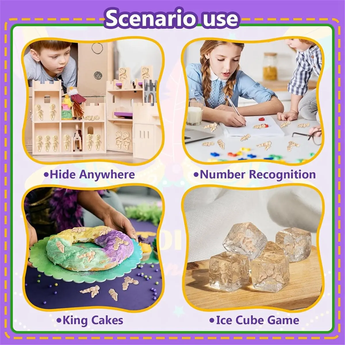 【STABLE QUALITY】Baby Jesus Figurine 1.5'' 12 Pack Cake Figure Resin Mini Jesus Figures Figurines Party Cake Toppers Decorations