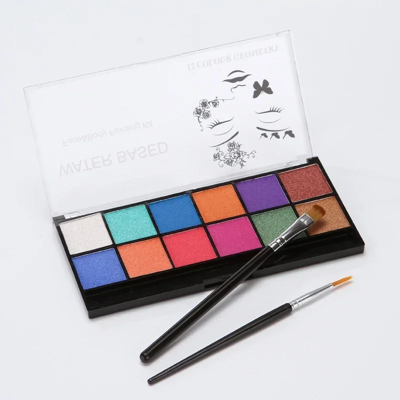 Water Based Pearl Face Body Art Paint Oil Painting Drawing for Halloween Party Beauty Makeup Tool 12 Colors