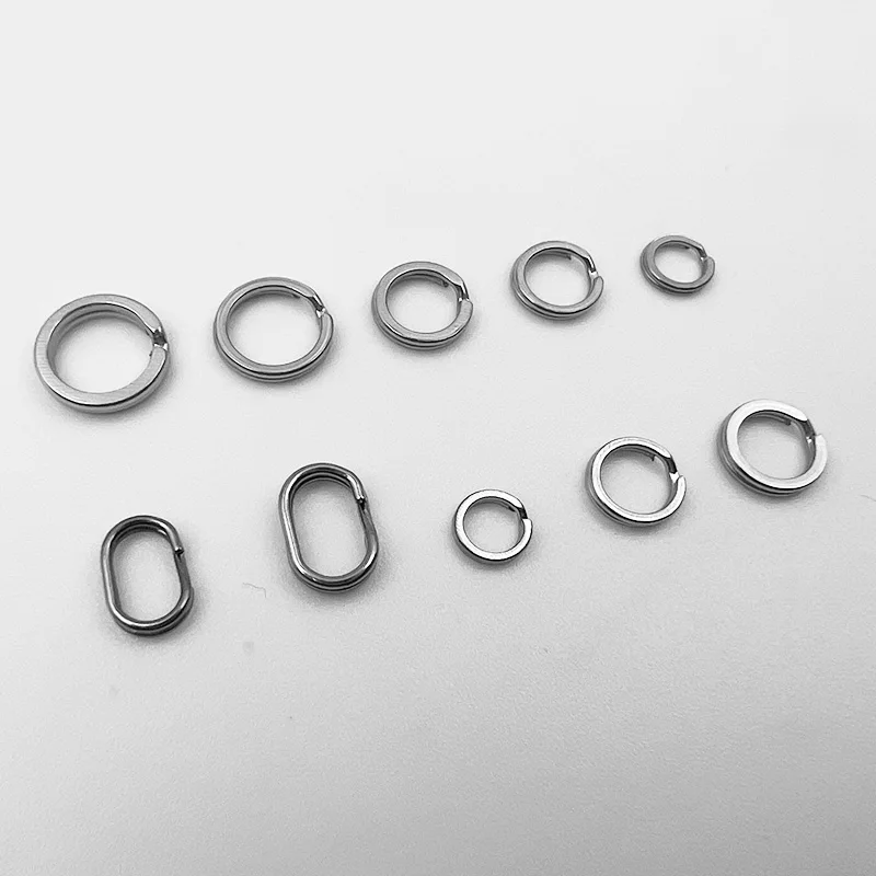ShareShark 200pcs Stainless Steel Split Ring Fishing Lure Connectors with Fishing Pliers Set Double Loop Connection Rings