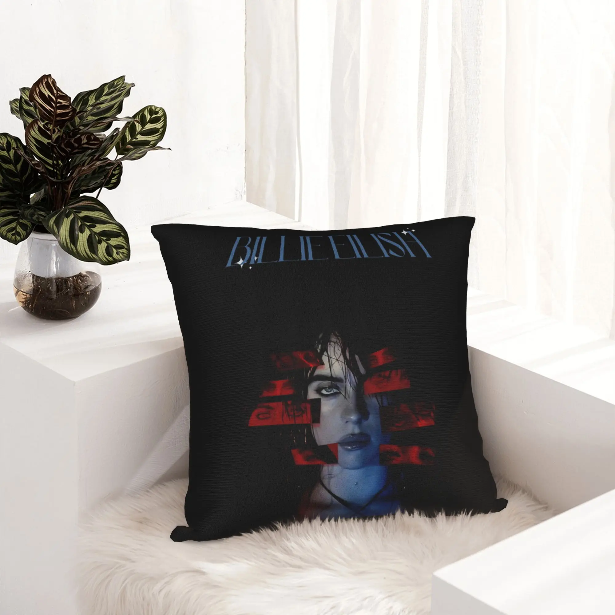 Billies Y2k Pillowcase Double-sided Printing Polyester Cushion Cover Decoration  Throw Pillow Case Cover Sofa Zipper 40X40cm