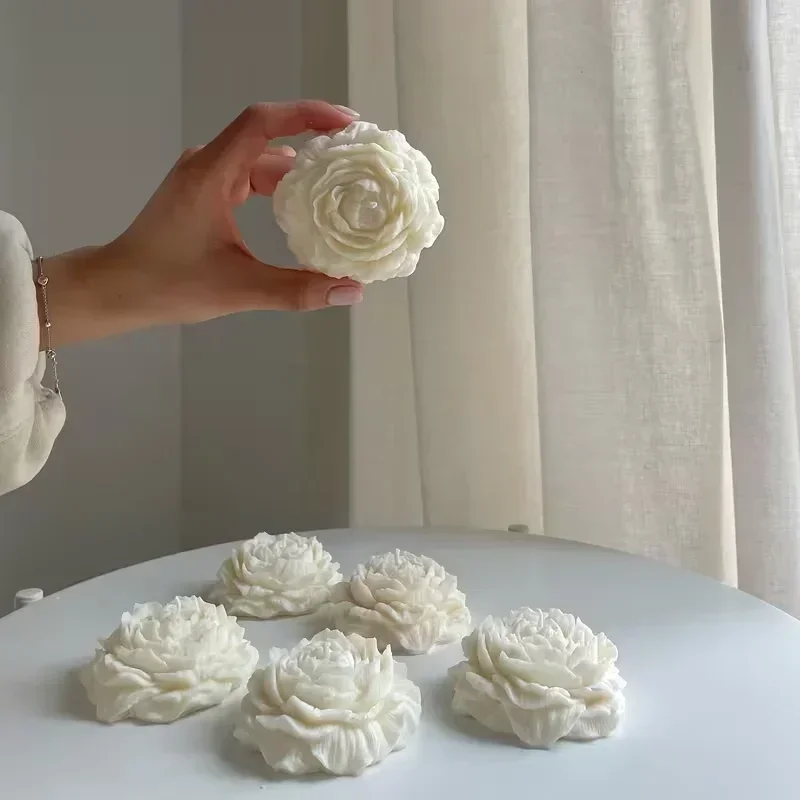 3D Rose Flower Peony Silicone Candle Molds DIY Gypsum Resin Soap Chocolate Mold for Valentine's Day 2026 Latest Models