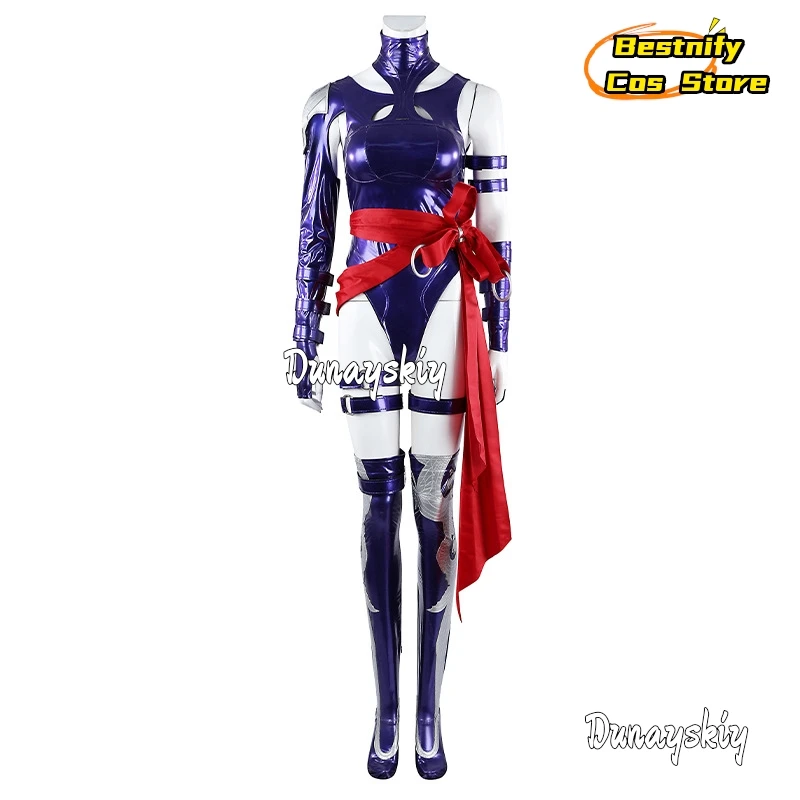 Костюм для косплея Psylocke/белки для девочек, фантастический женский комбинезон для женской маскировки, фантазийные аниме, карнавальные наряды для вечеринок