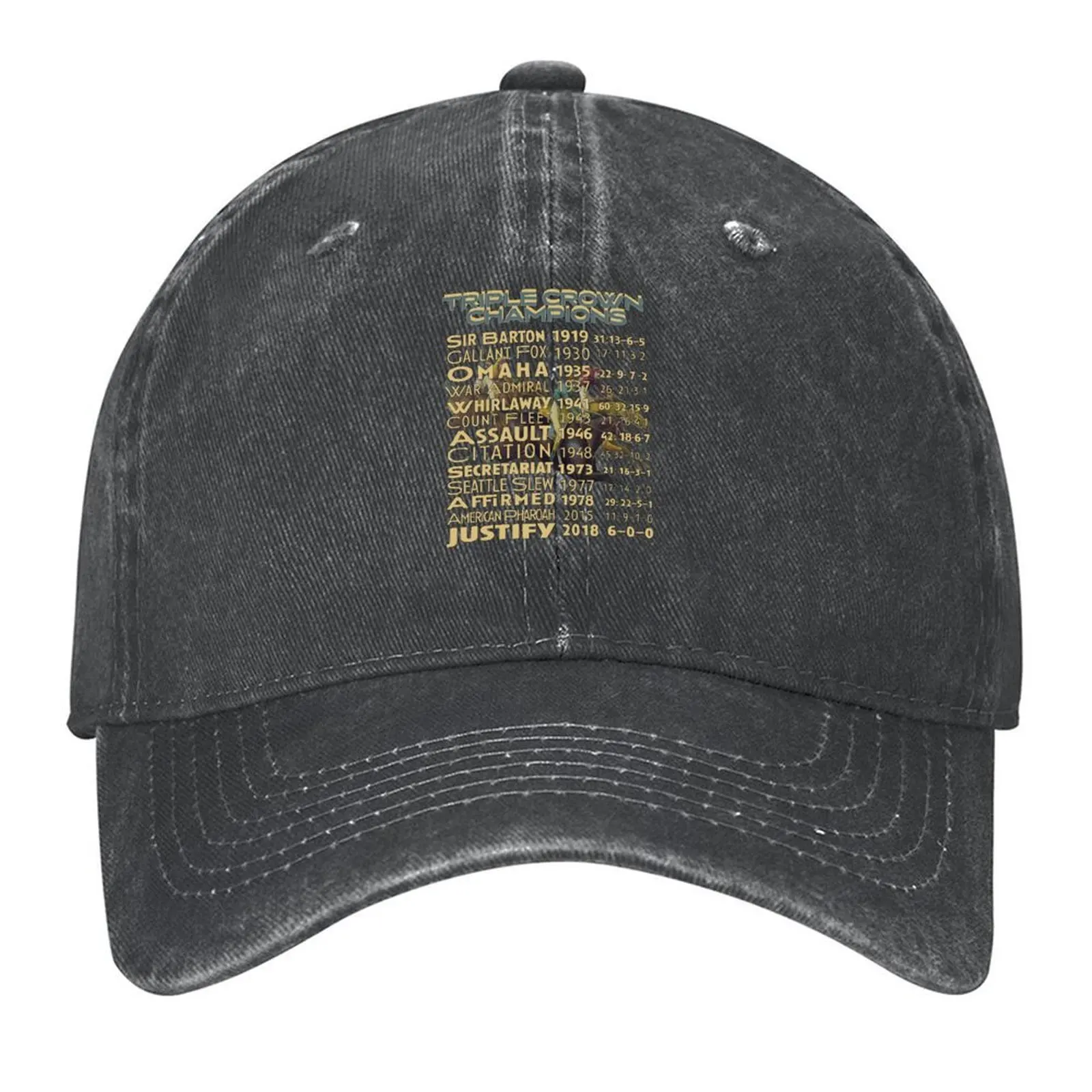 

Triple Crown Champions horse racing design Baseball Cap fun hats |-F-| Golf Hat Anime For Women Men's