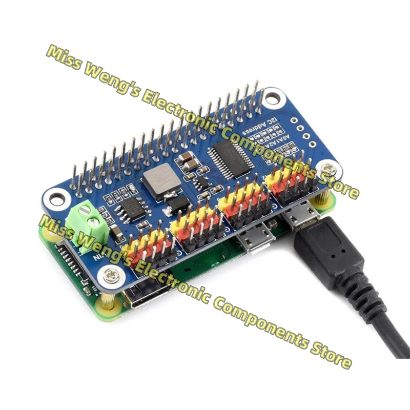Servo Driver HAT , 16 channel servo drive board PWM drive module 12C interface