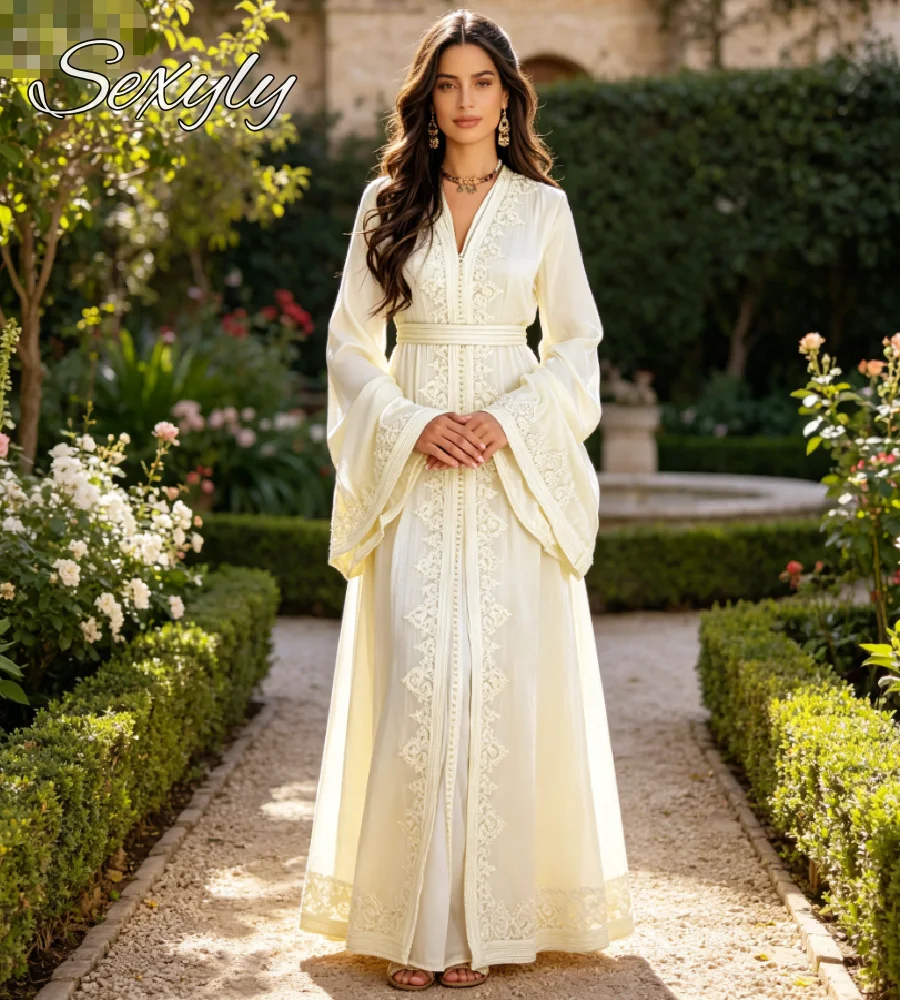 Middle East Abaya Dubai Prom Dresses 2026 Moroccan Caftan Dubai Kaftan Evening Gowns Islamic Party Jalabiya Maxi Formal Party