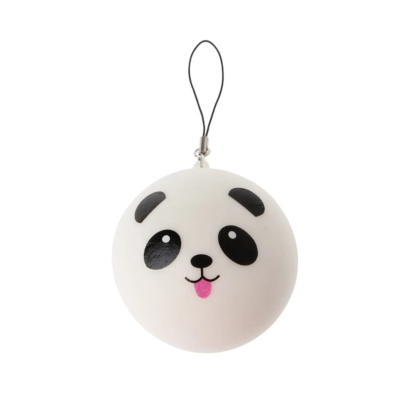 Panda Squishy Steamed Bun Bag Phone Pendant Lanyard Keychain Kid Toy Gift Dropship