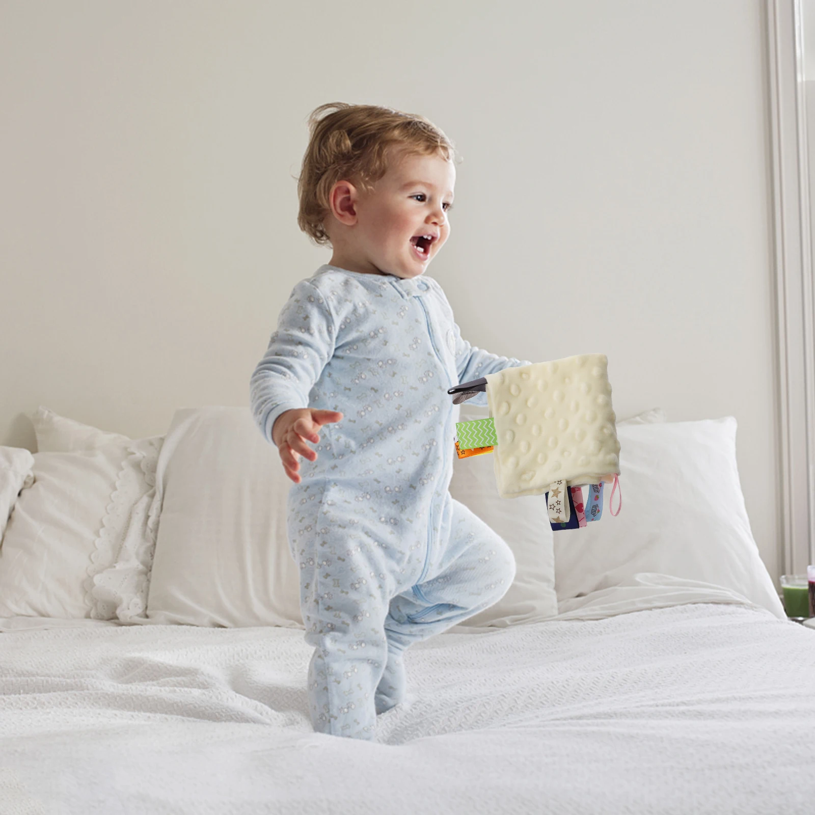 Toalla calmante para bebé, chupete de algodón suave, pañuelo para niños, juguete para recién nacido, toalla cálida para Saliva infantil, enfermería